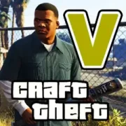 تحميل لعبة GTA VI Theft Auto V Craft MCPE مهكرة 2025 للأندرويد APK مجاناً