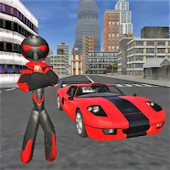 تحميل لعبة Stickman Rope Hero مهكرة 2025 للأندرويد APK مجاناً