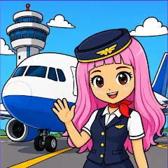 تحميل لعبة Tizi Town – My Airport Games مهكرة 2027 للأندرويد APK مجاناً