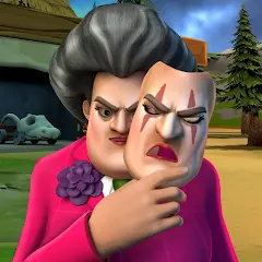 تحميل لعبة Scary Teacher Stone Age مهكرة 2026 للأندرويد APK مجاناً